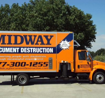 Truck of Midway document destruction at Chicago, IL