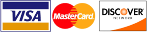 Payments Accepted - Visa, MasterCard, and Discover