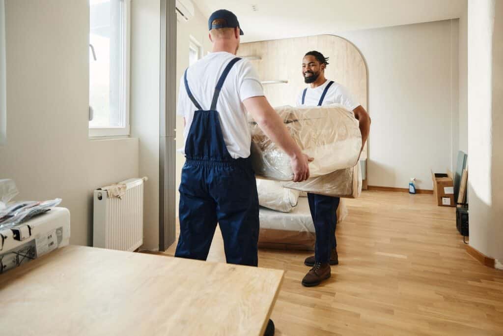 Professional Movers with Boxes