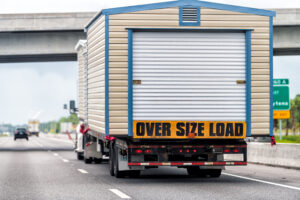 Moving storage shed on a trailer